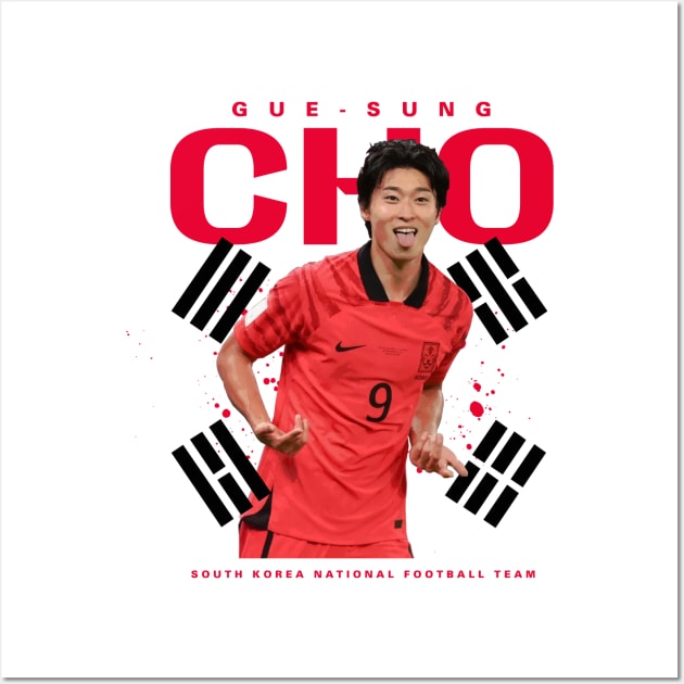 Cho Gue-sung South Korea Football Team Wall Art by Juantamad